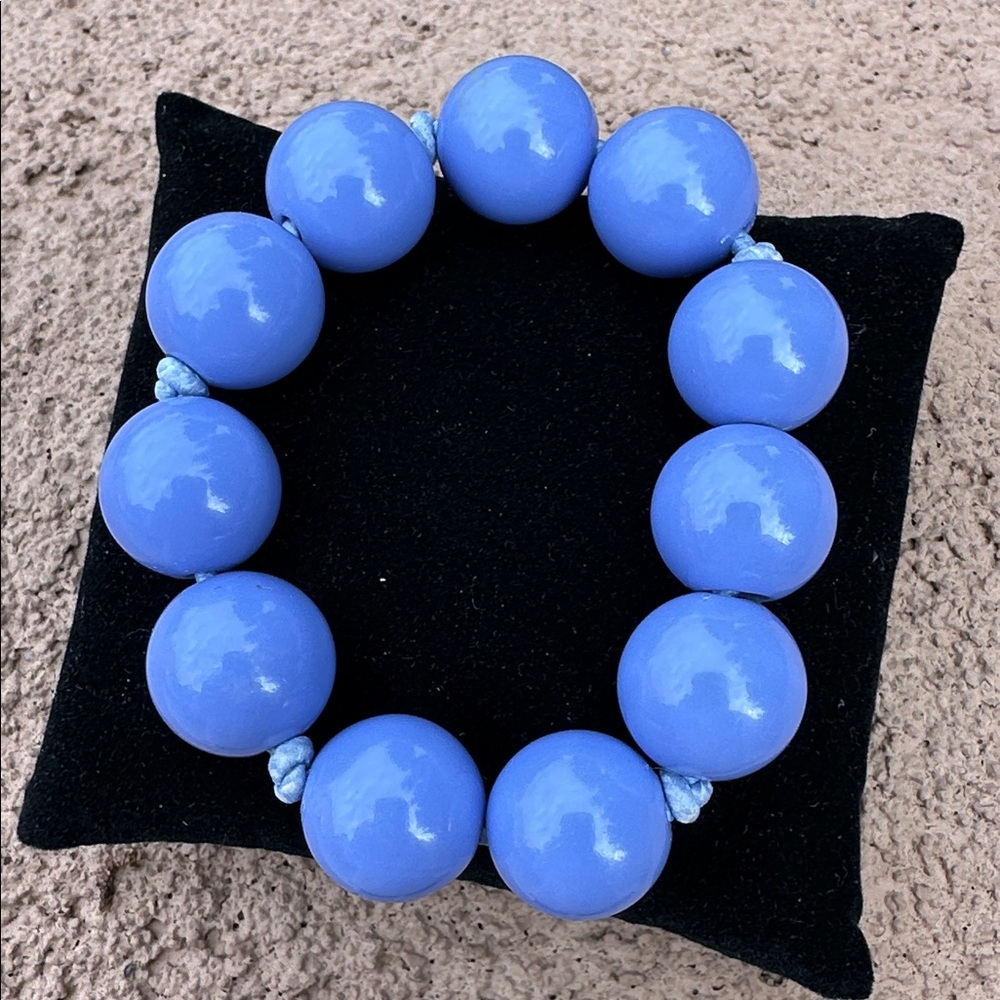 Gymboree Periwinkle Blue Beaded Stretch Bracelet